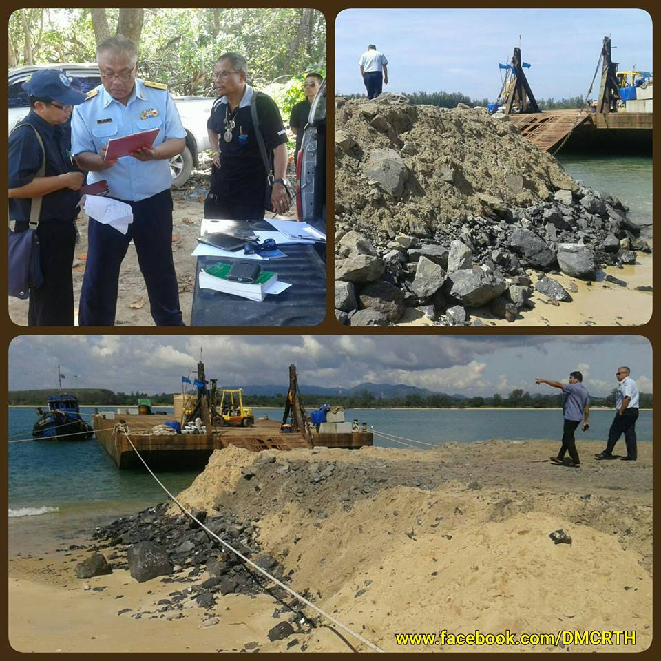 ทช.ภูเก็ต ตรวจสอบการถมชายหาดบุกรุกที่ดินของรัฐและพื้นที่คุ้มครอง