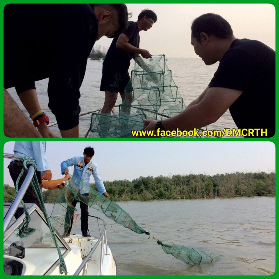 ทช. เพชรบุรี รื้อถอนลอบพับหรือไอ้โง่เขตทะเลบ้านแหลม