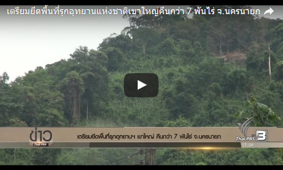 เตรียมยึดคืนพื้นที่รุกอุทยานฯ เขาใหญ่ จ.นครนายก กว่า 7,000 ไร่