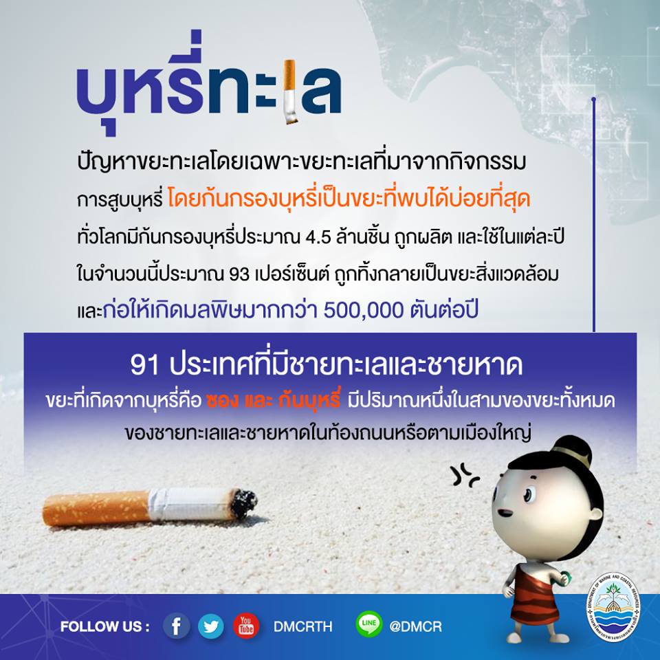 การจัดการปัญหาขยะทะเล ทำไมต้องเริ่มที่ก้นบุหรี่