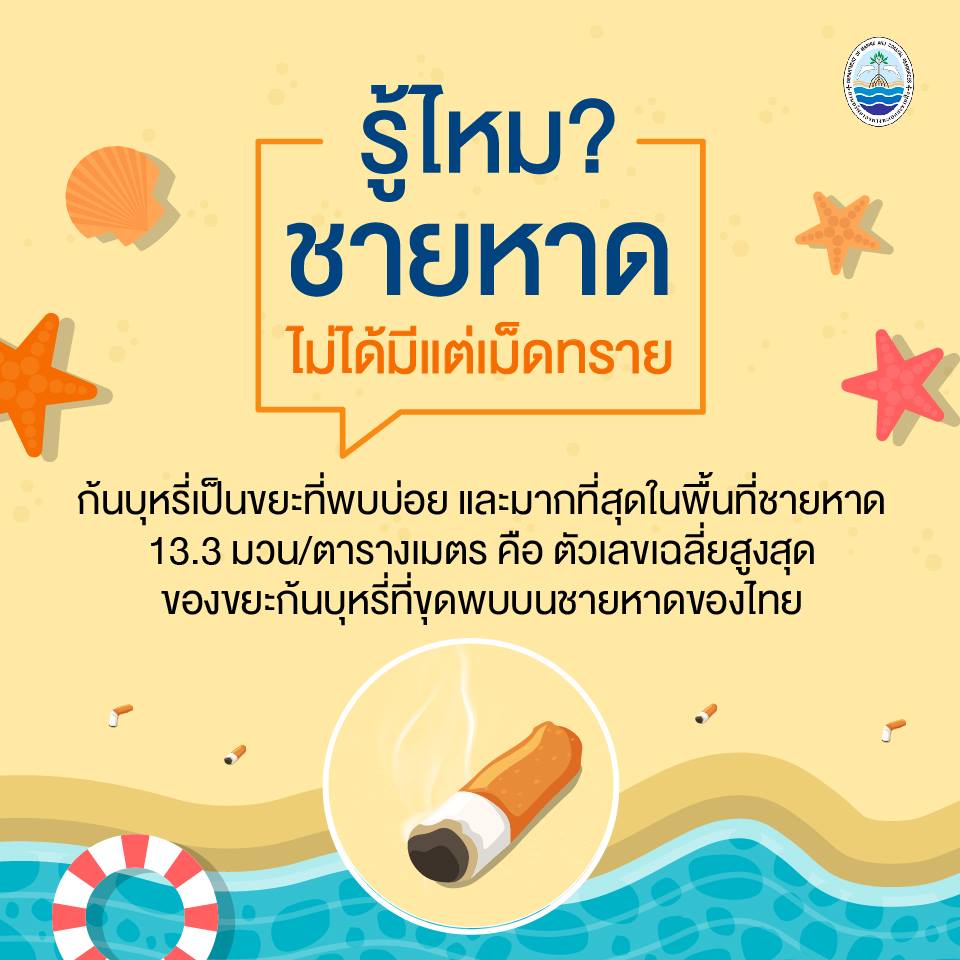 เปิดปฏิบัติการ "ชายหาดปลอดบุหรี่" รวมพลังคนไทยคืนหาดสวยน้ำใสให้ธรรมชาติ
