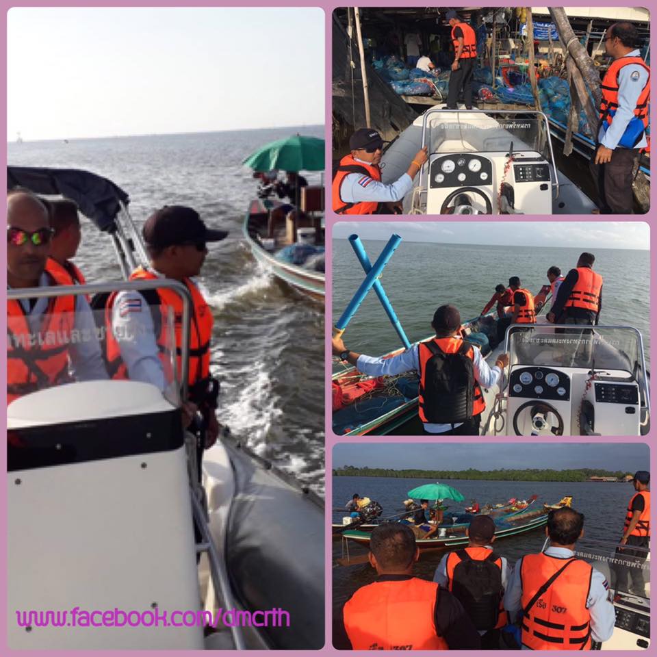ลงพื้นที่เฝ้าระวังเรือคราดหอย ทะเลไชยา