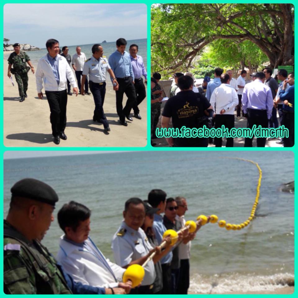 ติดตั้งแล้วตามสัญญา ตาข่ายป้องกันฉลามที่หาดทรายน้อย