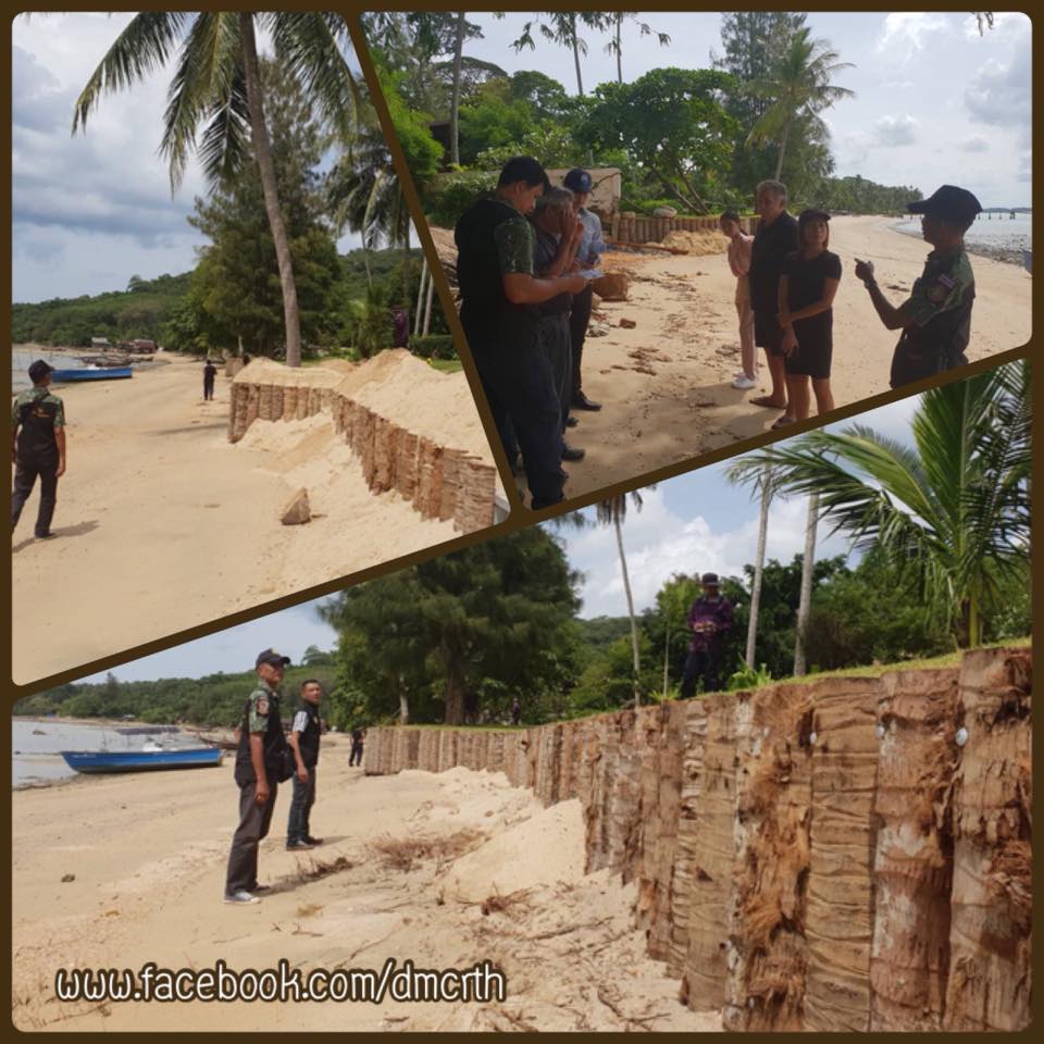 ลงพื้นที่ตรวจสอบตักทรายหน้าโรงแรม พบทำเขื่อนป้องกันการกัดเซาะ