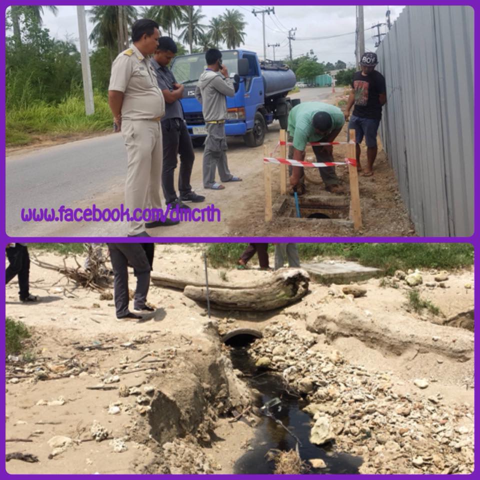 บุกหาดทับตะวัน ตรวจน้ำเสียไหลลงทะเล