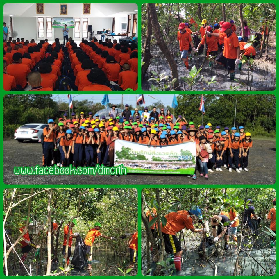 คณะครู นักเรียนจิตอาสา ฟื้นฟูป่าชายเลนเมืองนครฯ