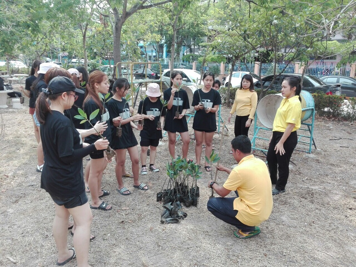 ทช. ถ่ายทอดความรู้กลุ่มนิสิตจิตอาสาปลูกป่าชายเลน จากมหาวิทยาลัยบูรพา จ.ชลบุรี