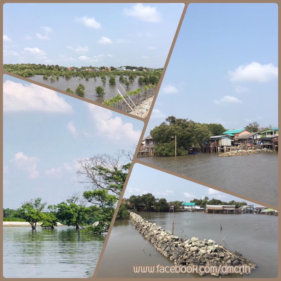 สำรวจสถานการณ์ชายฝั่งเขตสองคลอง ทะเลแปดริ้ว