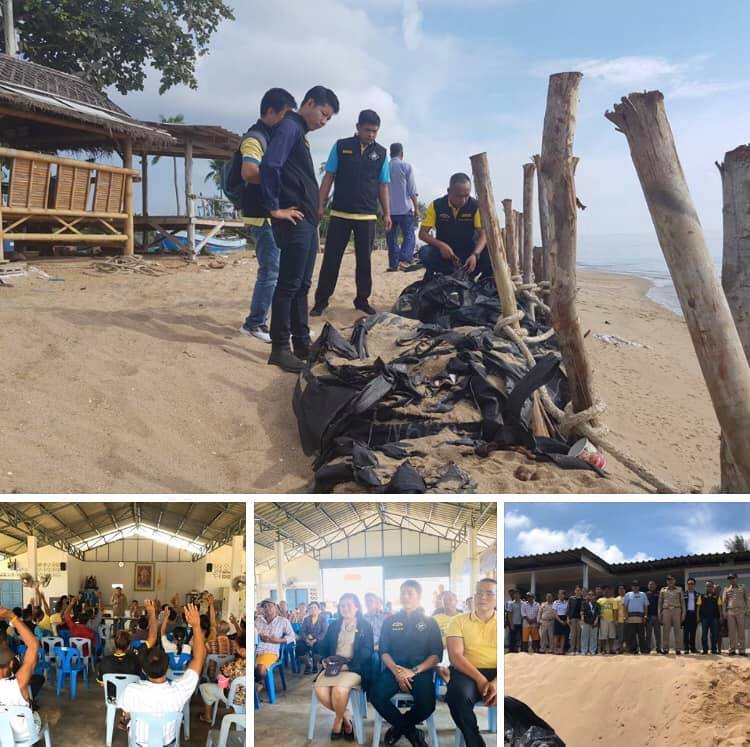 ทช. ร่วมตรวจการทำเขื่อนป้องกันชายฝั่งทับสะแก