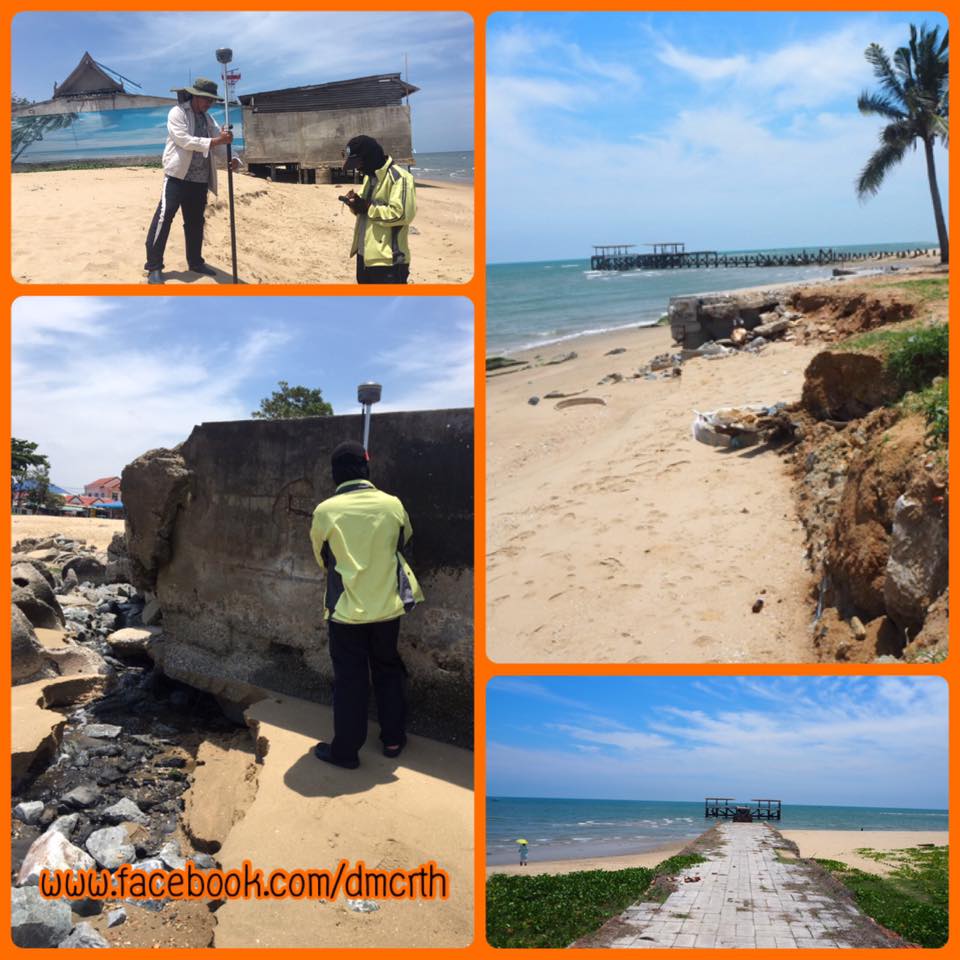 เศษสะพานพังขวางกระแสน้ำ ส่งผลกัดเซาะหาดปราณบุรี