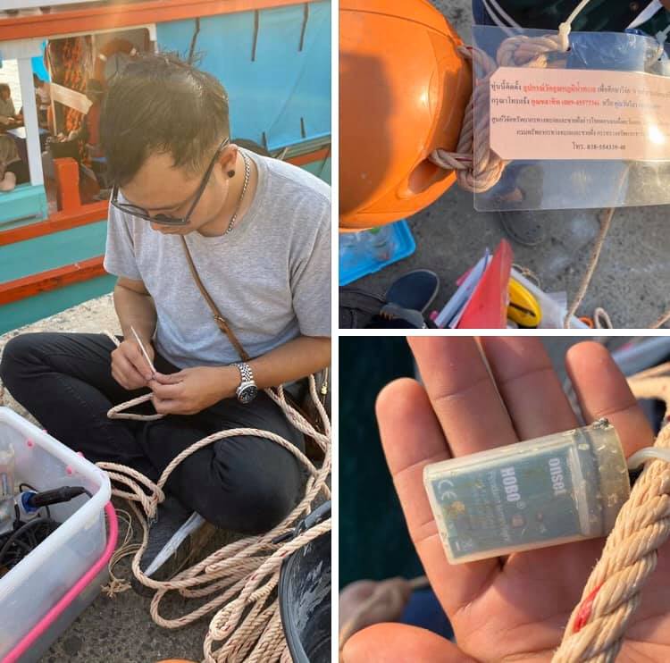 ติดตั้ง Data Logger ตามติดการเปลี่ยนแปลงทะเลเกาะล้าน ชลบุรี