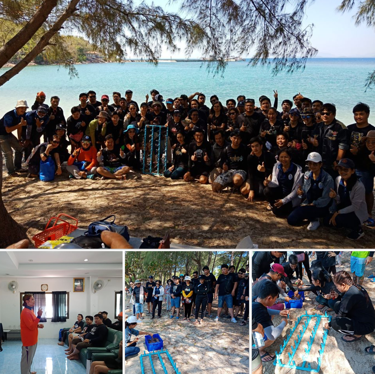 รับคณะ Workpoint ทำกิจกรรมอนุรักษ์ทะเลบนเกาะมันใน