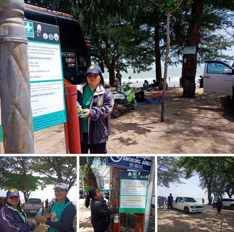 ทช. ลงพื้นที่ให้ความรู้เกี่ยวกับพิษแมงกะพรุนชายหาดชะอำ