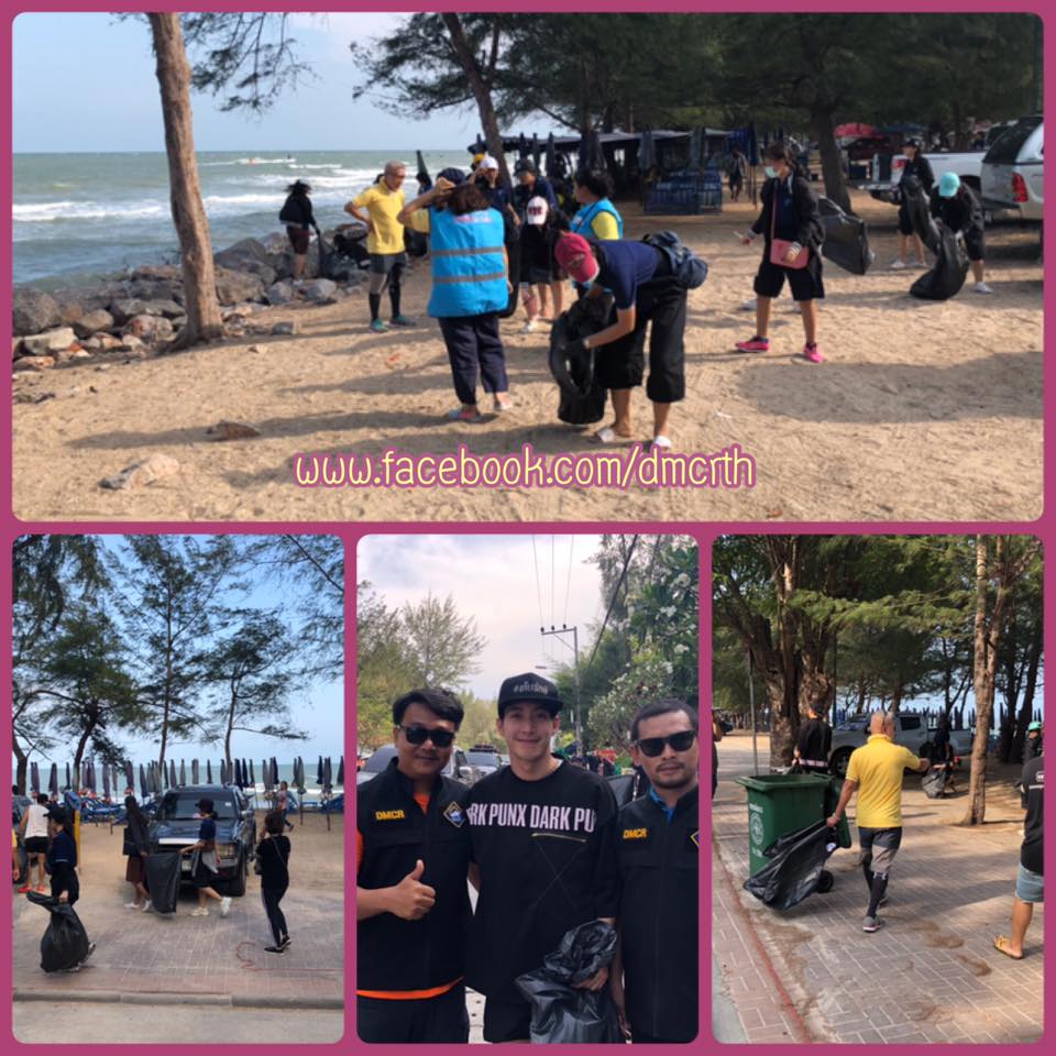 พร้อมใจเก็บขยะ ชายหาดชะอำ เพชรบุรี