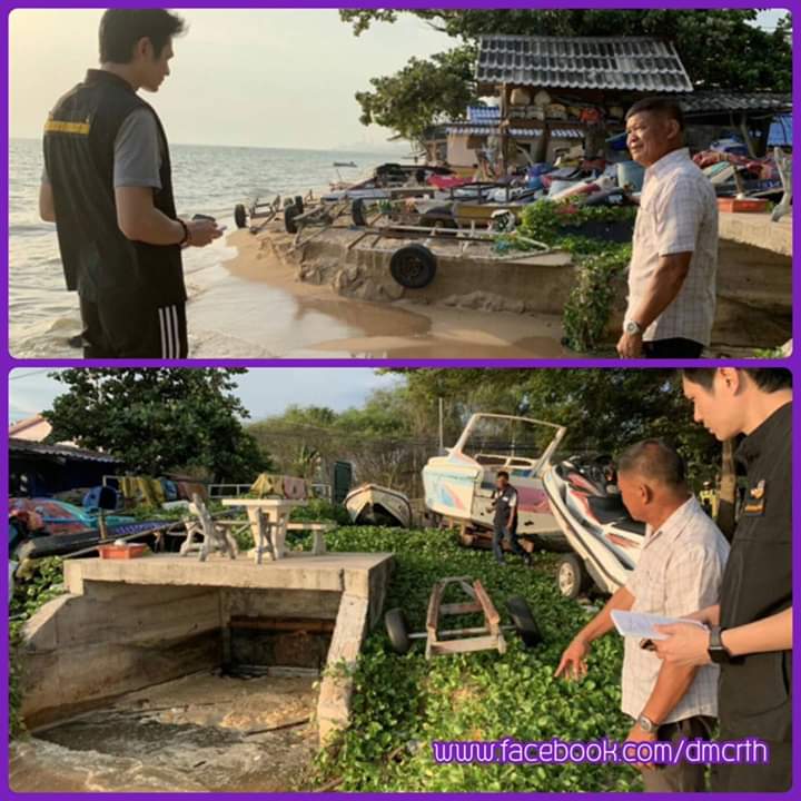 ทช. เร่งประสานแก้น้ำเสียทะลักลงทะเลหาดจอมเทียน