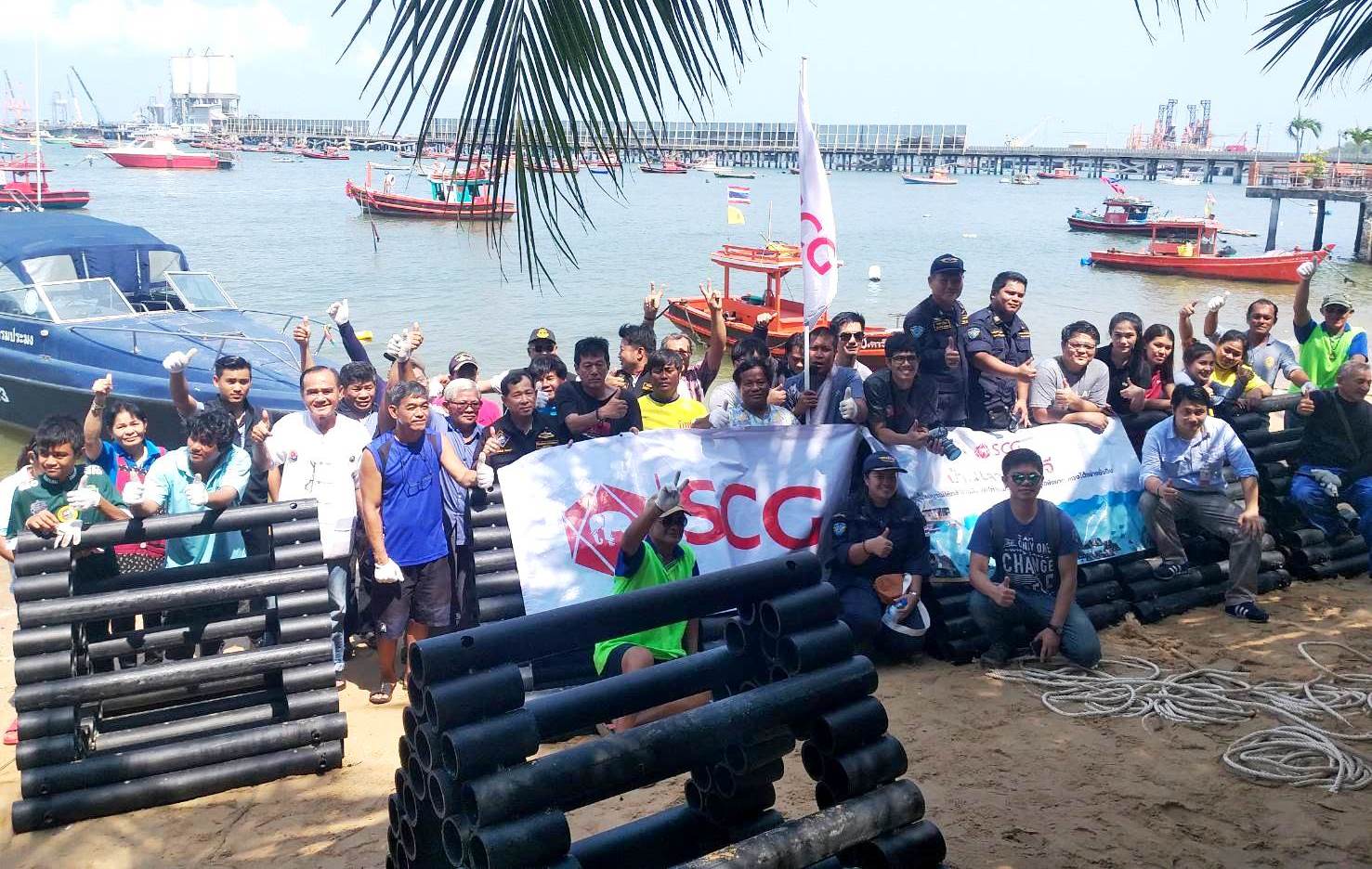 สบทช.2 ร่วมกับ SCG จัดกิจกรรมสร้างบ้านปลา "หาดงามตา ปลากลับบ้าน"