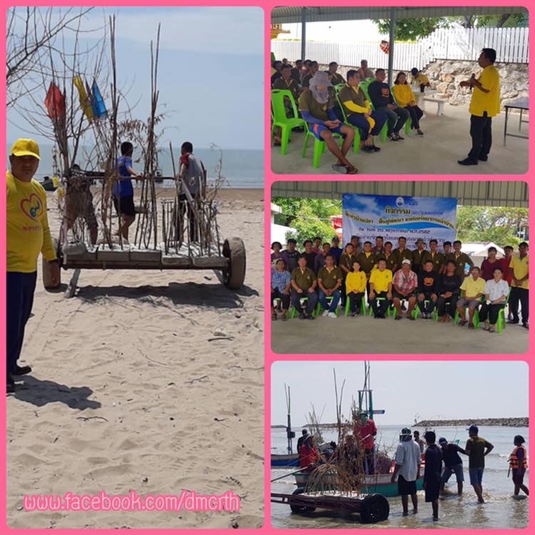 พร้อมใจสร้างบ้านปลา ฟื้นฟู ทช. หาดเจ้าสำราญ