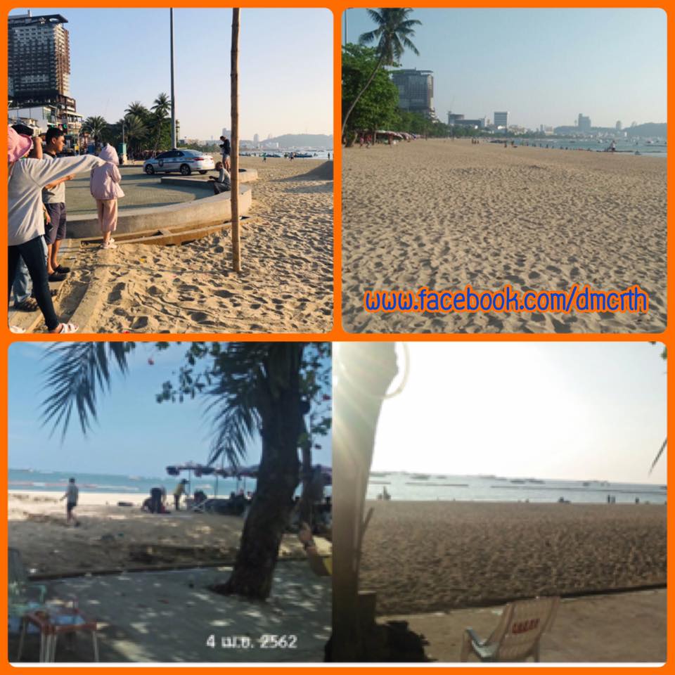 ชายหาดพัทยาปรับพื้นที่เป็นปกติแล้ว