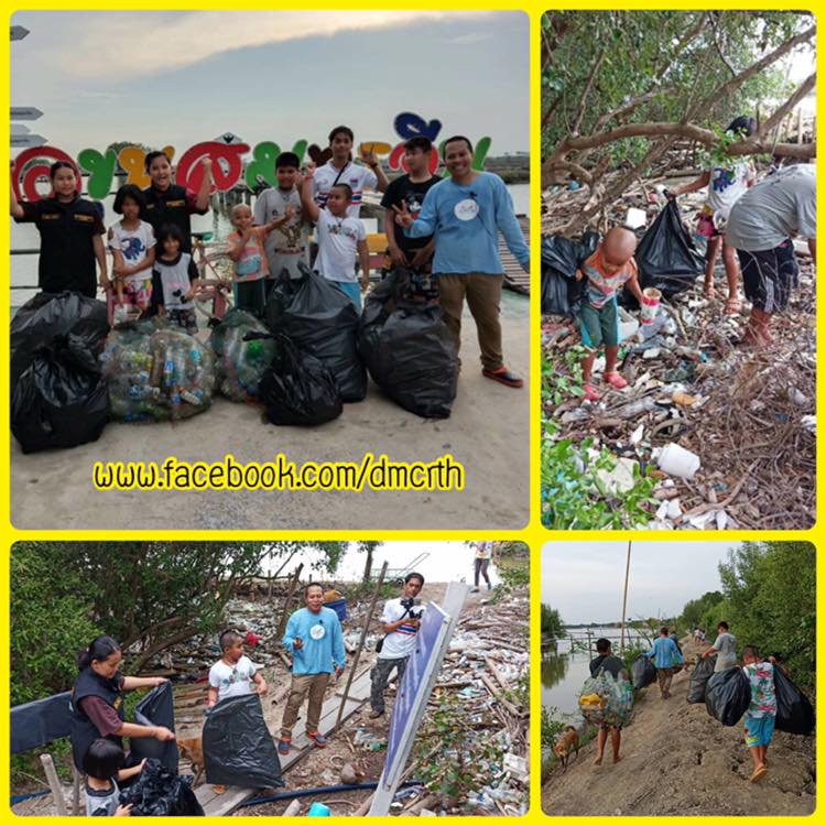 ชวนเยาวชน เก็บขยะตกค้างป่าชายเลนบ้านขุนสมุทรจีน