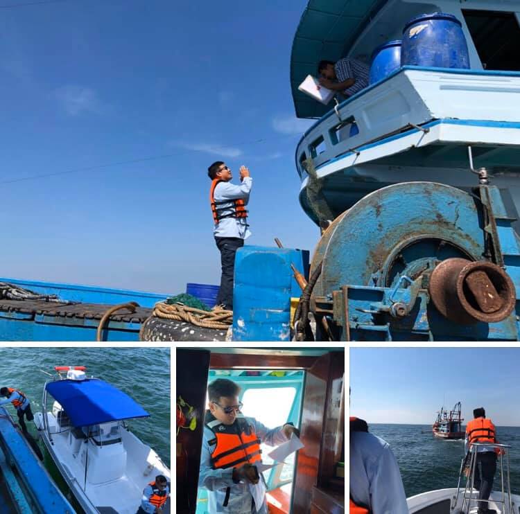ตรวจเรือประมงทะเลเพชรบุรี เอกสารครบตามระเบียบ IUU