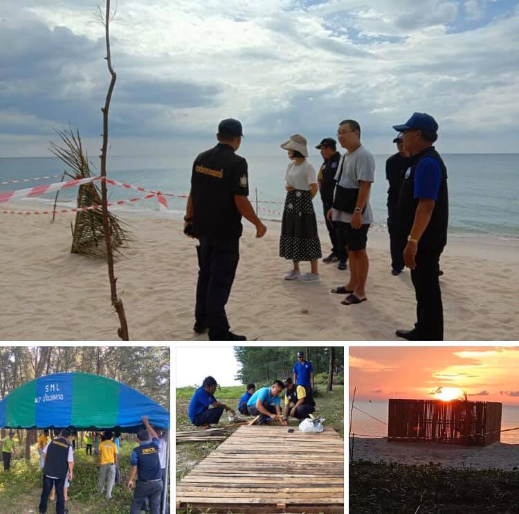 เฝ้าระวัง ติดตามสถานการณ์เต่ามะเฟืองขึ้นวางไข่หาดบ่อดาน