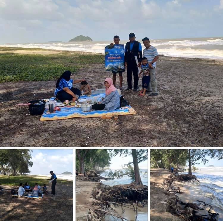 ประชาสัมพันธ์ต่อเนื่องการป้องกันพิษจากแมงกะพรุนหาดชลาทัศน์สงขลา