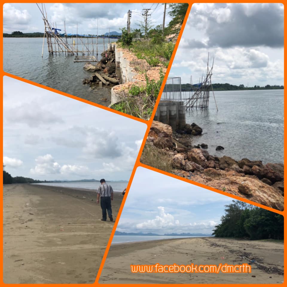 ติดตามสถานการณ์กัดเซาะชายฝั่งเขตเหนือคลอง ทะเลกระบี่