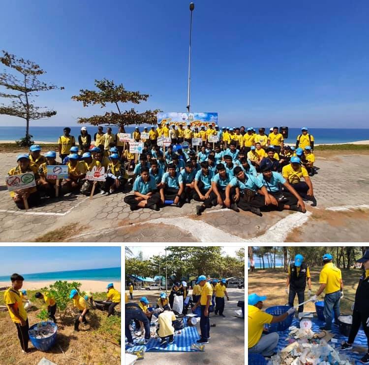 รวมใจจิตอาสาเก็บขยะหาดท้ายเหมือง พังงา