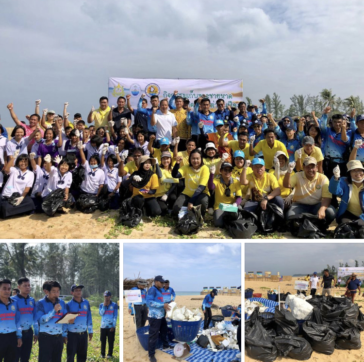 ร่วมมือ ร่วมใจเก็บขยะชายหาดบางขวัญ พังงา