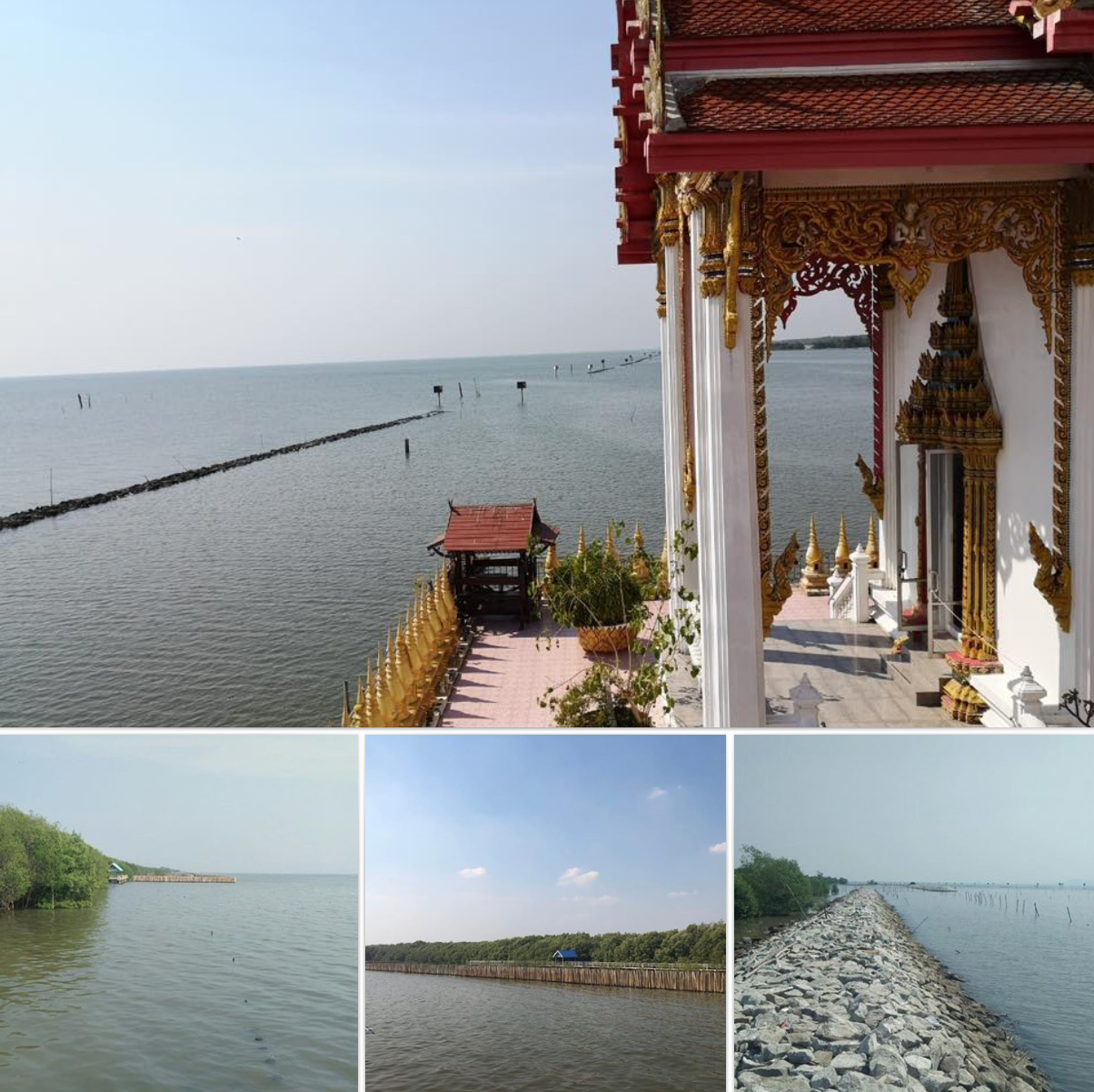 แนวชายฝั่งอ่าวไทยตัว ก. สถานการณ์กัดเซาะคงที่