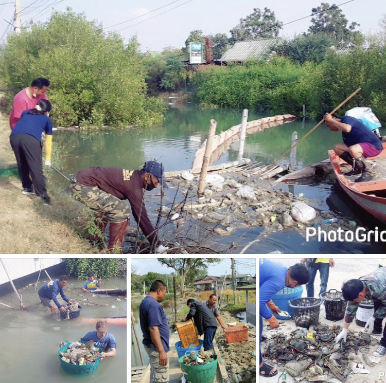 อาสาสมัครพิทักษ์ทะเล ชักขบวนเก็บขยะคลองเพชรบุรี