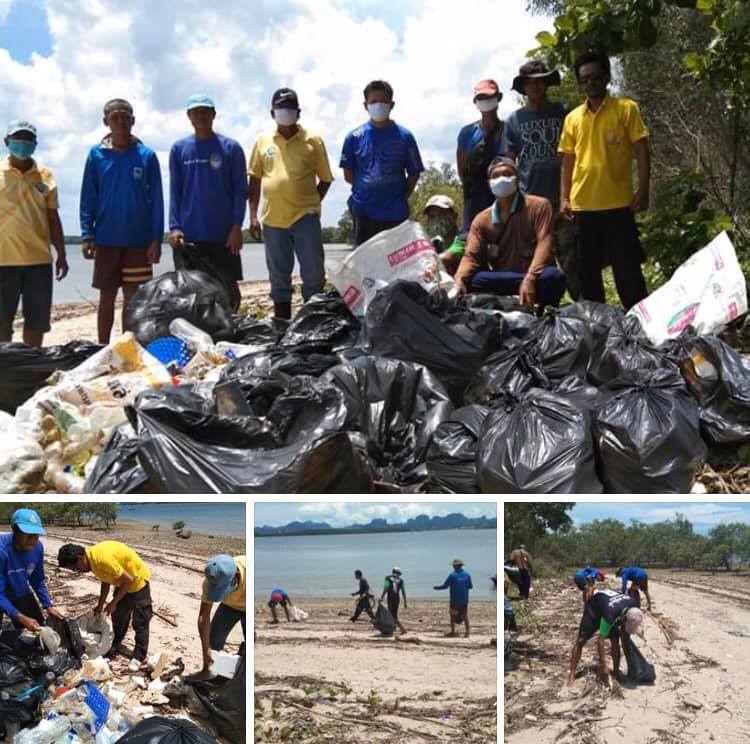 กลุ่มอนุรักษ์ชายฝั่ง รวมตัวเก็บขยะหาดคลองม่วง/หาดนพรัตน์ธารา