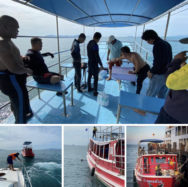ดำน้ำสำรวจซ้ำจากเหตุเรือเฟอร์รี่ล่ม สุราษฎร์ธานี