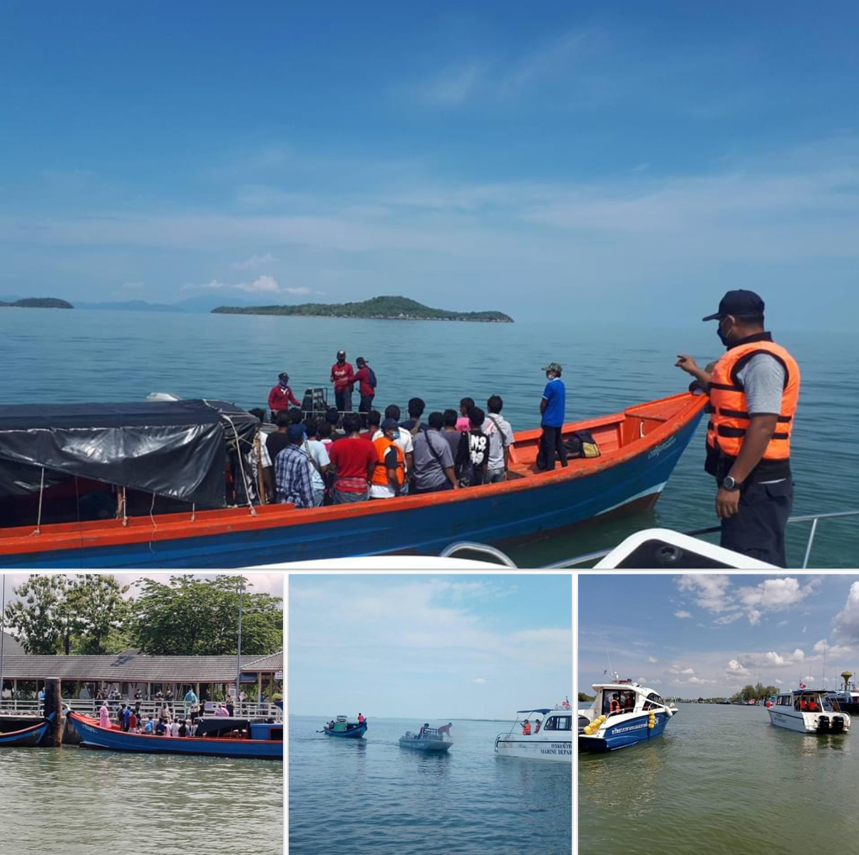 ดูแลความปลอดภัยโควิดต่อเนื่อง ด่านตรวจท่าเรือตำมะลัง สตูล
