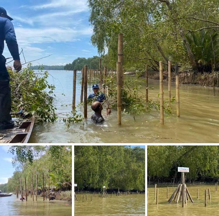 นำทีมจัดทำบ้านปลา สร้างที่อยู่อาศัยสัตว์น้ำคลองฉนาก