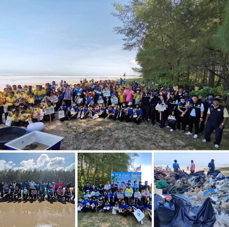ปลูกป่า ปล่อยเต่า เก็บขยะชายหาดบ้านบางเนียง พังงา