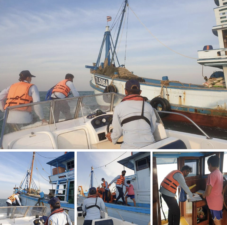 ตรวจเรือประมงทะเลเพชรบุรี เอกสารครบตามระเบียบ IUU
