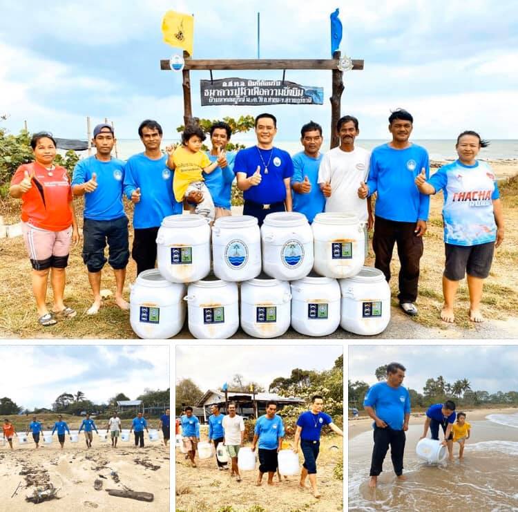 ปล่อยพันธุ์ปูม้าสู่ท้องทะเล บ้านหาดสมบูรณ์ สุราษฎร์ธานี