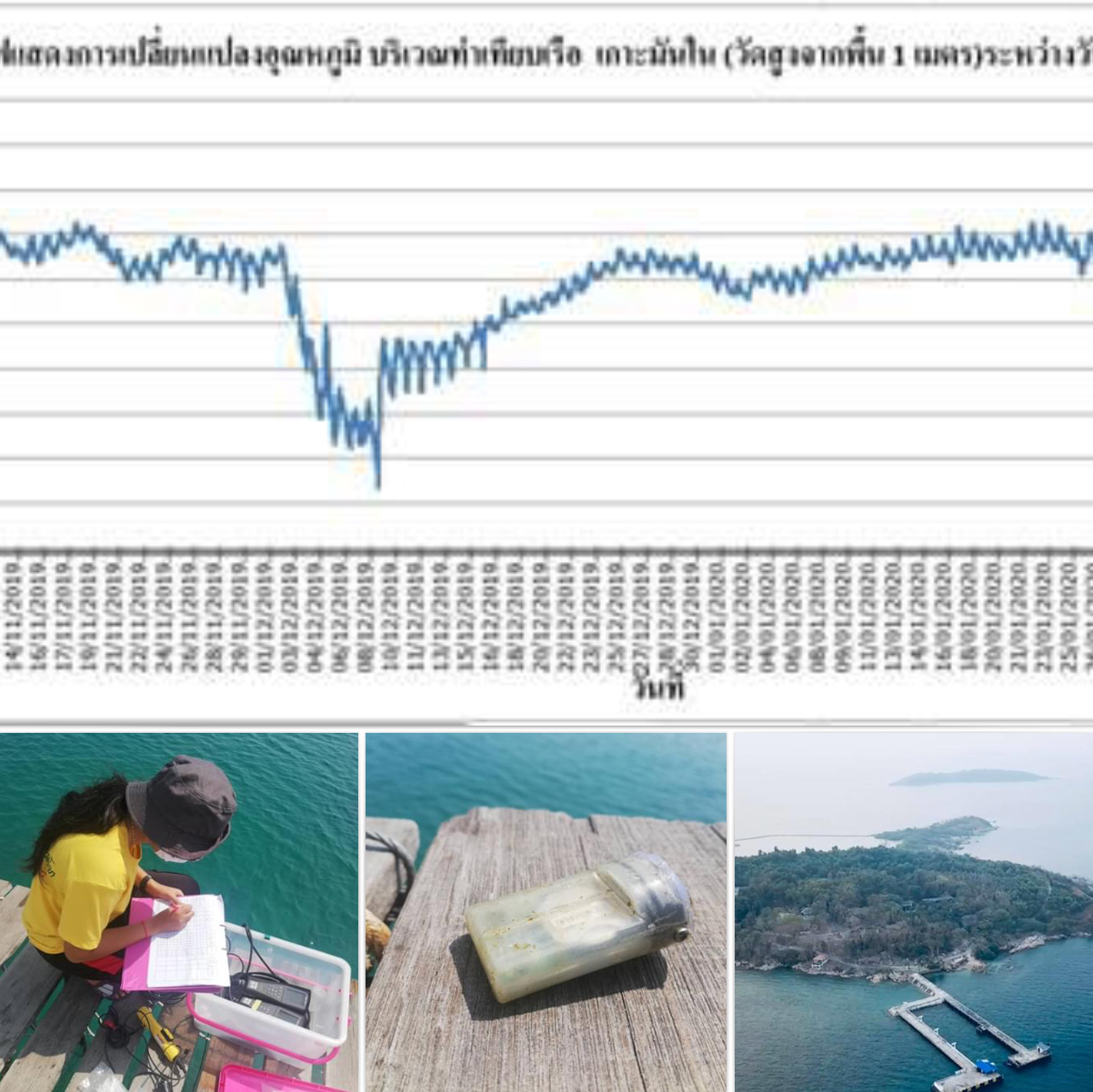 ติดตามปะการังฟอกขาว จากค่าอุณหภูมิน้ำทะเลเกาะมันใน