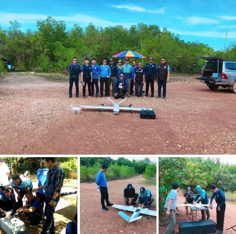 ฝึกปฏิบัติจริงใช้อากาศยานไร้คนขับ ตรวจป่าชายเลนสุราษฎร์ธานี