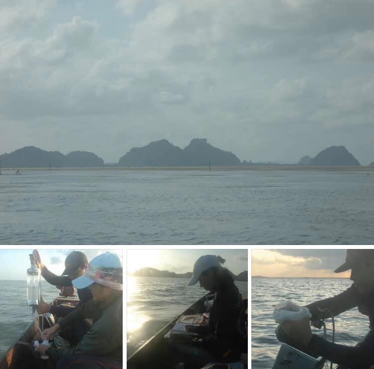 เก็บข้อมูลคุณภาพน้ำทะเลในทะเลสาบสงขลา