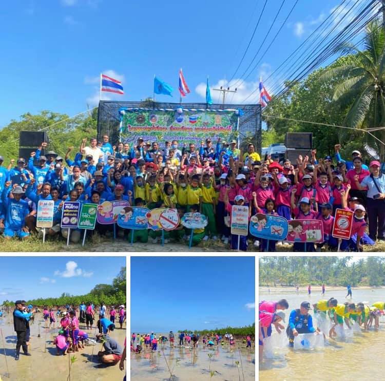 นำร่องเก็บขยะ ปล่อยปลากะพงหาดหินกอง สุราษฎร์ธานี