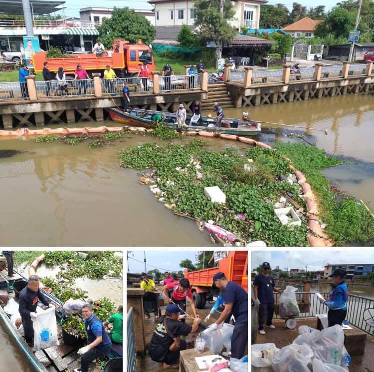 ขยะล้นทุ่นแม่น้ำปัตตานี มีให้เก็บทุกวัน