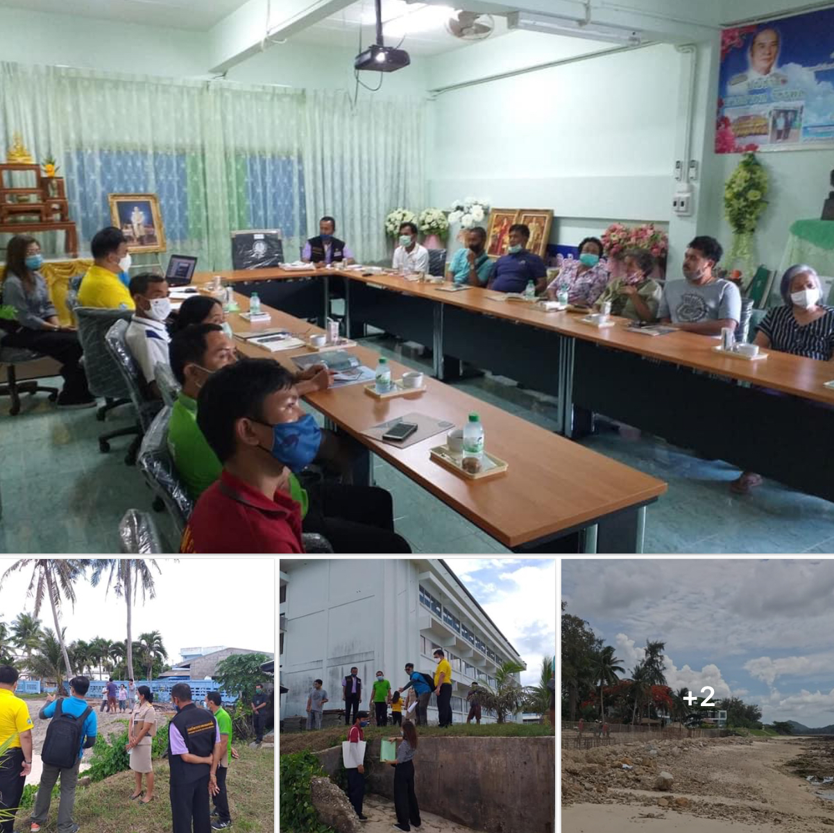 ติดตามสำรวจการติดตั้งรั้วไม้ บ้านท่าเสม็ด ริมทะเล และโครงการก่อสร้างเขื่อนป้องกันการกัดเซาะ ชุมพร