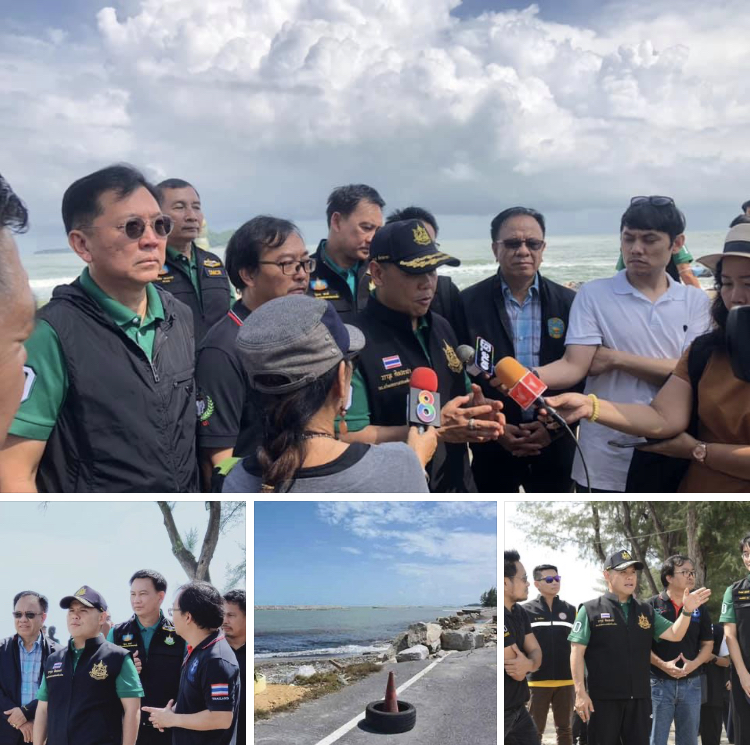 รมว.วราวุธ ติดตามสถานการณ์กัดเซาะชายฝั่งทะเลสงขลา ย้ำต้องเข้าใจธรรมชาติร่วมกันแก้ปัญหาชายฝั่งอย่างยั่งยืน