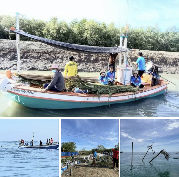 ร่วมส่งเสริมอาชีพประมงพื้นบ้าน จัดวางซั้งกอบ้านแหลม