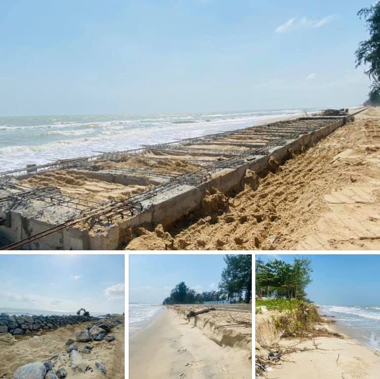 สถานการณ์กัดเซาะชายฝั่งล่าสุด ทะเลสงขลา
