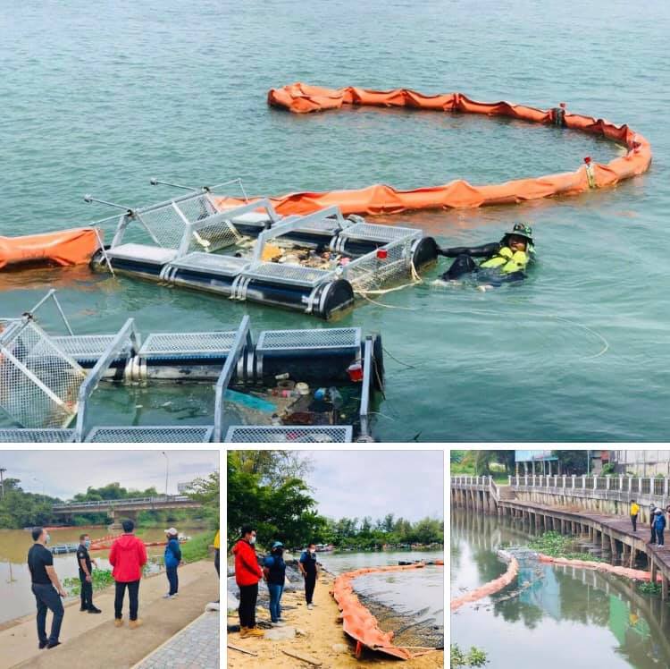 ติดตั้งเพิ่มทุ่นกักขยะเขตสงขลา ช่วยลดขยะก่อนออกทะเล