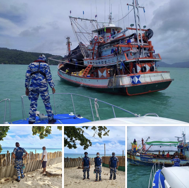 ตรวจเรือประมง IUU พร้อมดูแลรังไข่เต่าเกาะไม้ท่อน