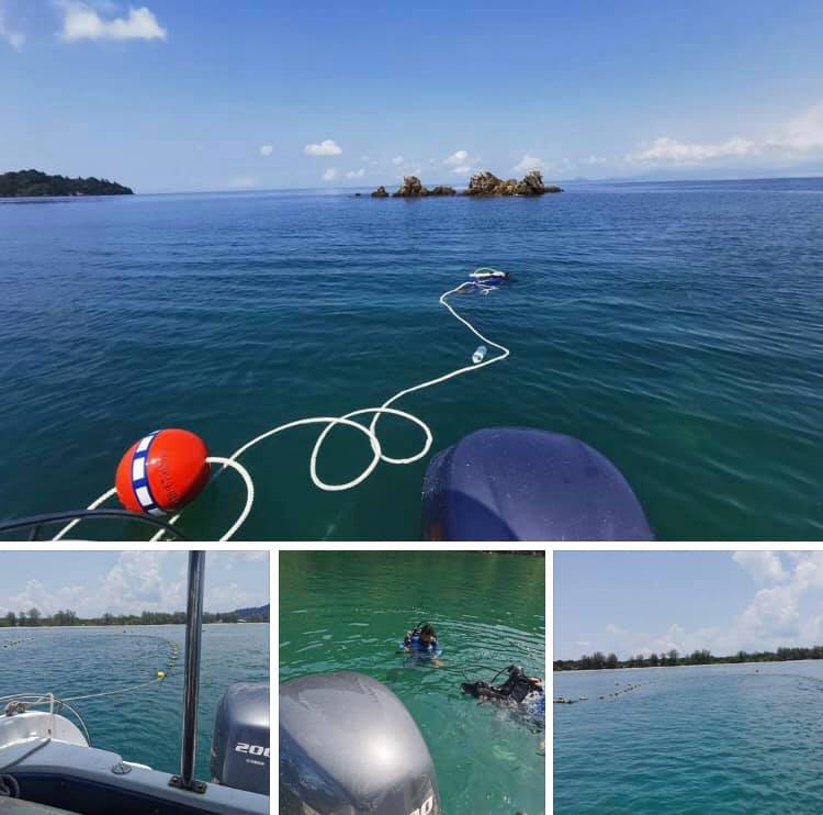 เร่งซ่อมทุ่นผูกเรือหน้าท่าเรือเกาะพยาม ลดผลกระทบทะเล